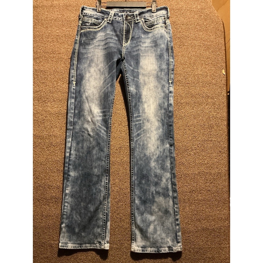 Cowgirl Tugff OMG Women's Jeans 31x35 Rodeo‎ Cowgirl Chunky Stitching Boot Cut